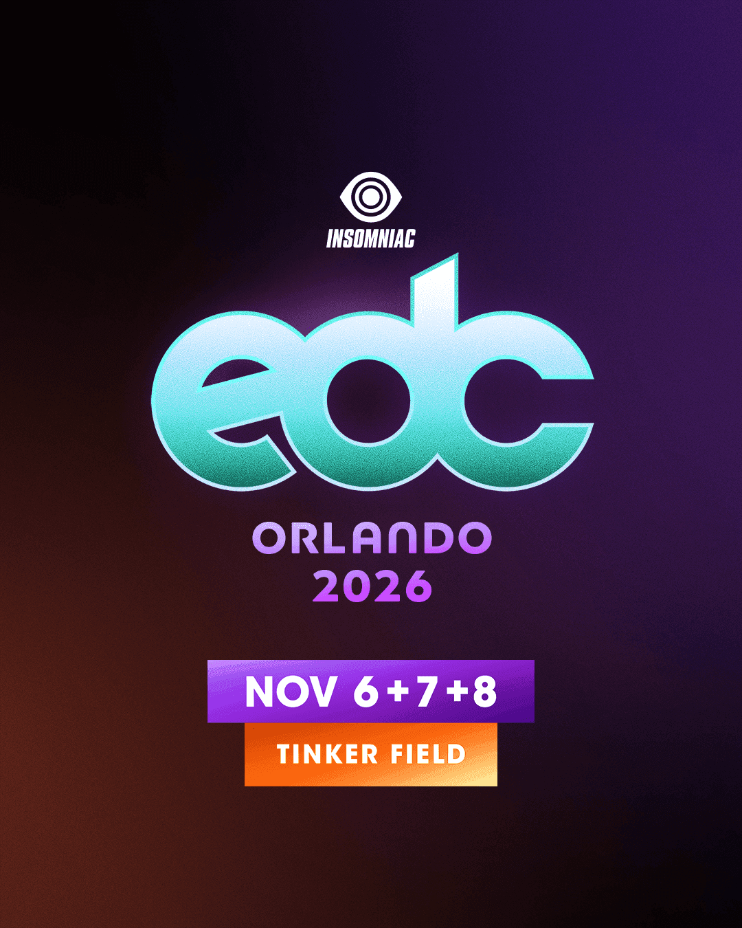 EDC Orlando — Tinker Field, Orlando, Florida, USA — official flyer