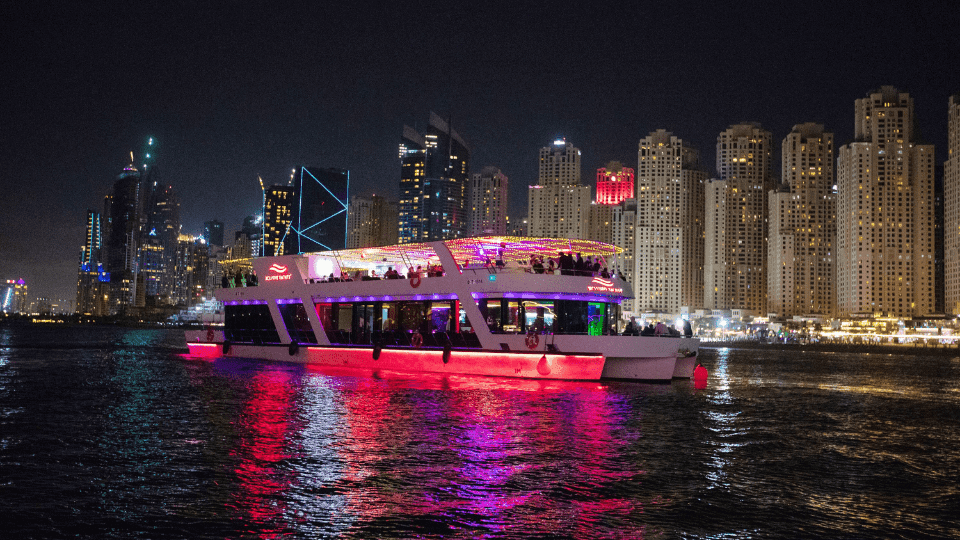 Dubai Marina Dinner Cruise with Live Music & Open Bar